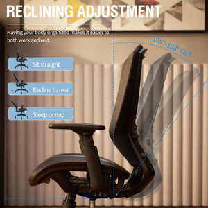 Ergonomic Office Chair | Black Mesh Computer Desk Chair with Lumbar Support & Adjustable Height