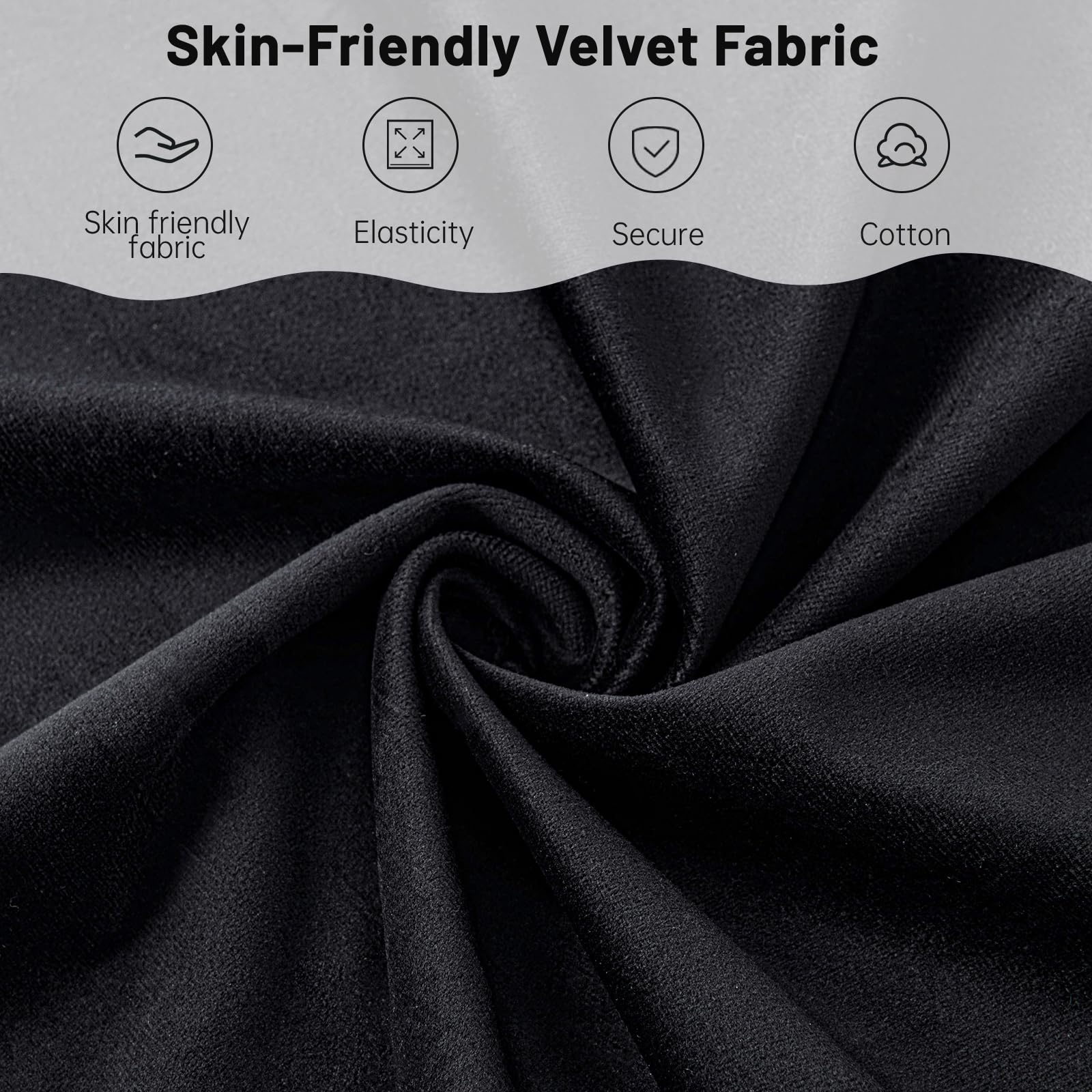 Velvet Accent Chair for Living Room, Upholstered Reading Chair with High Backrest, Tufted-Button Wingback Armchair for Bedroom, Dressing Room, Home Office, Black, Set of 2