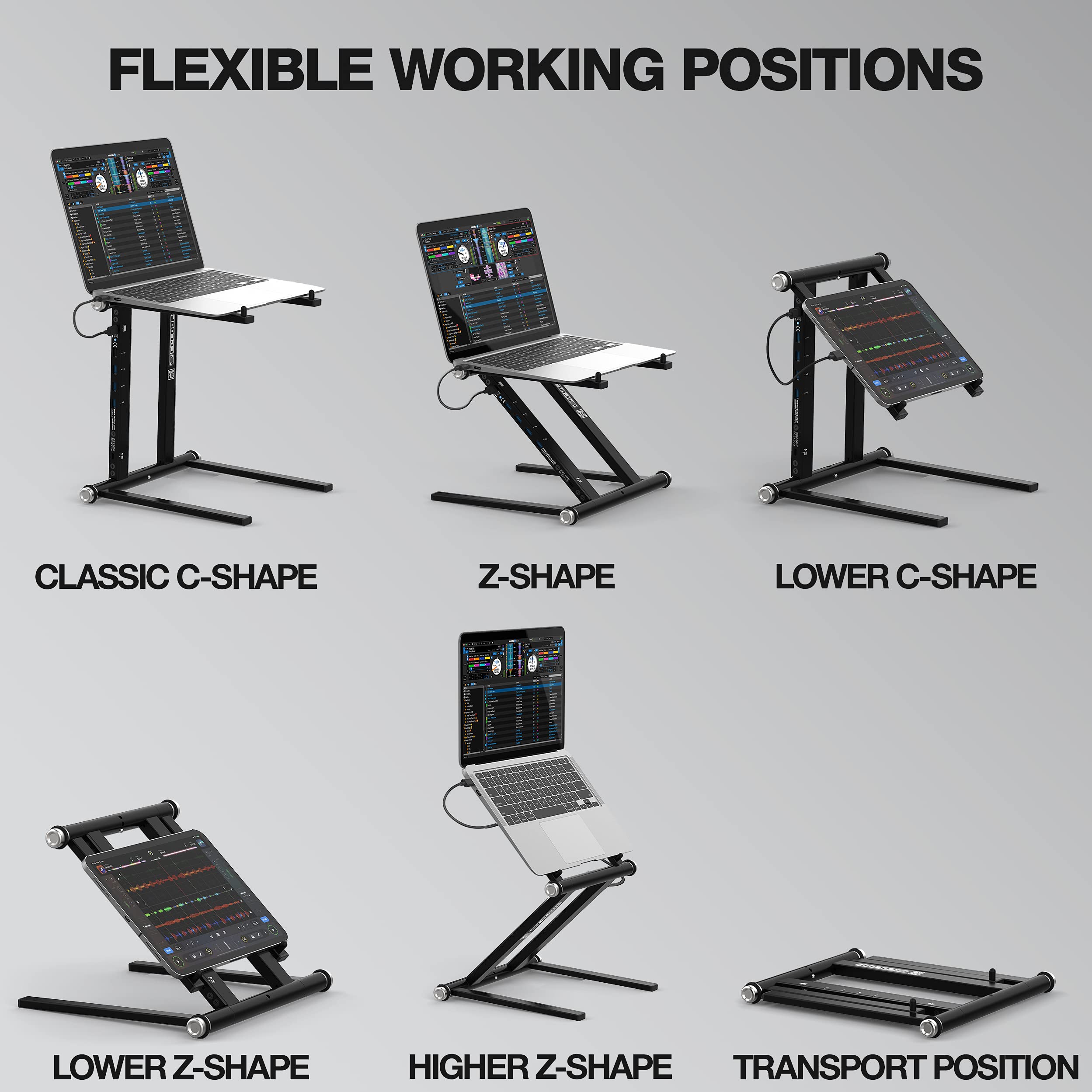 Advanced Laptop Stand with USB-C PD Hub (AMS, black (AMS-STAND-HUB)