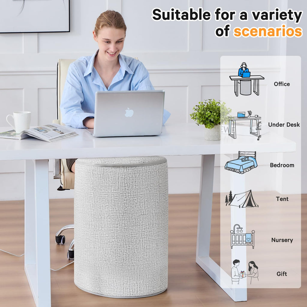 Under Desk Heater & Space Heater for Indoor Use,Leg Foot Feet Warmer For Office Home Quiet, Small Portable Personal Office Heater Accessories,Essentials Supplies For Women Men Gifts Medium