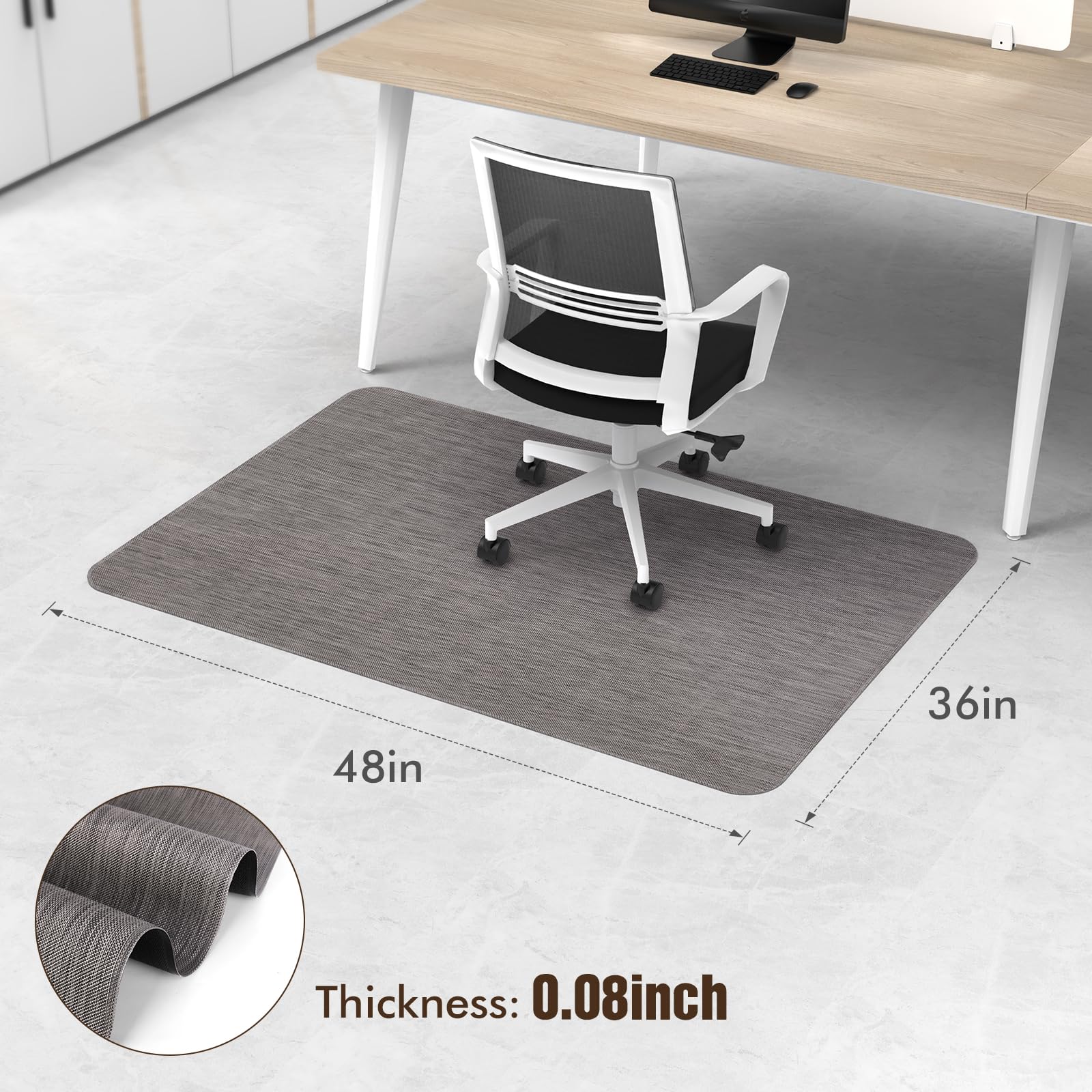 Office Chair Mat for Hardwood Floor, 36
