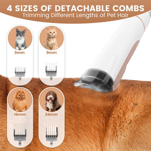 Dog Grooming Vacuum, Pet Grooming Kit, Dog Clipper Nail Trimmer Grinder, 2.5L Dust Cup 7 Grooming Tools 11000Pa Dog Vacuum for Shedding Grooming, Pet Grooming Vacuum for Dogs, Home Cleaning, PG50 Plus