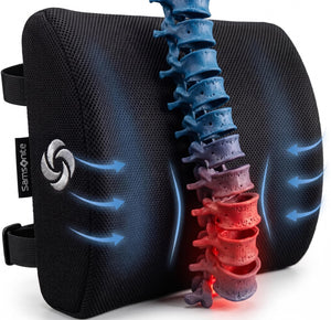 Lumbar Support Pillow for Office Chair, Lower Back Support for Car, Back Pillow Desk Chair Cushion with Memory Foam, Improved Posture Backrest