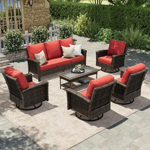 Red Patio Furniture Set, 35