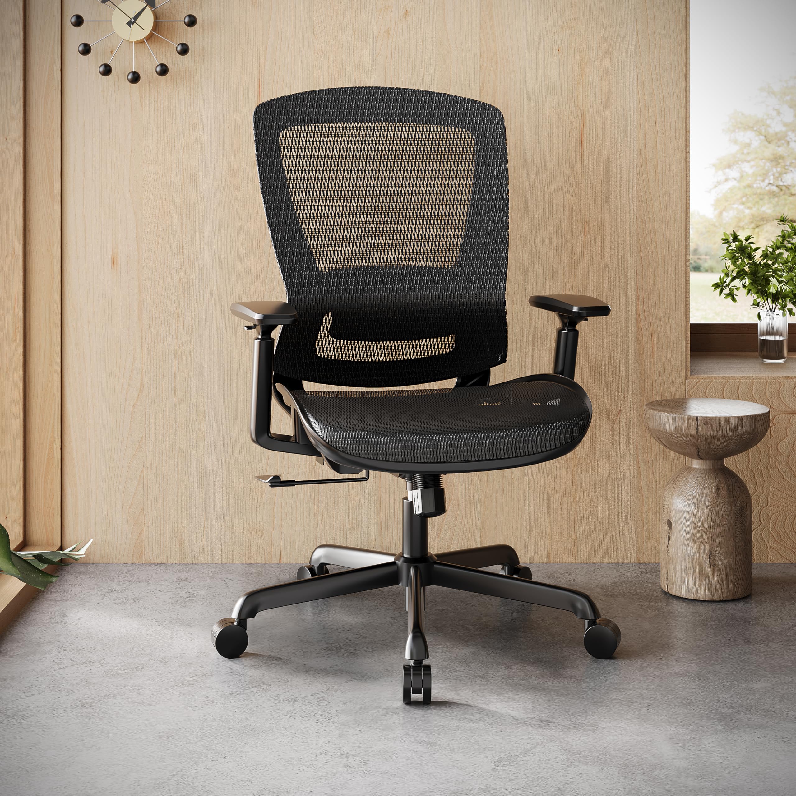 Ergonomic Office Chair | Black Mesh Computer Desk Chair with Lumbar Support & Adjustable Height