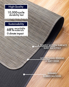 Office Chair Mat for Hardwood Floor Under Desk Computer Rolling Chair Mat for Wood/Tile Floor Non-Slip Heavy Duty Desk Rug PVC Plastic Hard Floor Protector 36