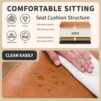 24 Inch Bar Stools Set of 2, Counter Height Bar Stool for Kitchen Island, Metal Bar Stools for Counter, Modern Kitchen Stools with Sturdy Metal Base and Adjustable Foot Pins, Brown