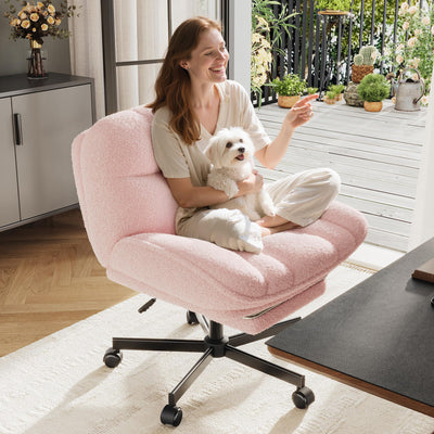 Criss Cross Office Chair with Footrest, 6.3