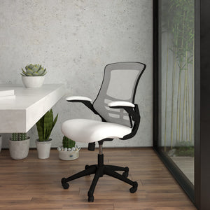 Office Chair, Ergonomic, Mid-Back, Black Mesh with Swivel