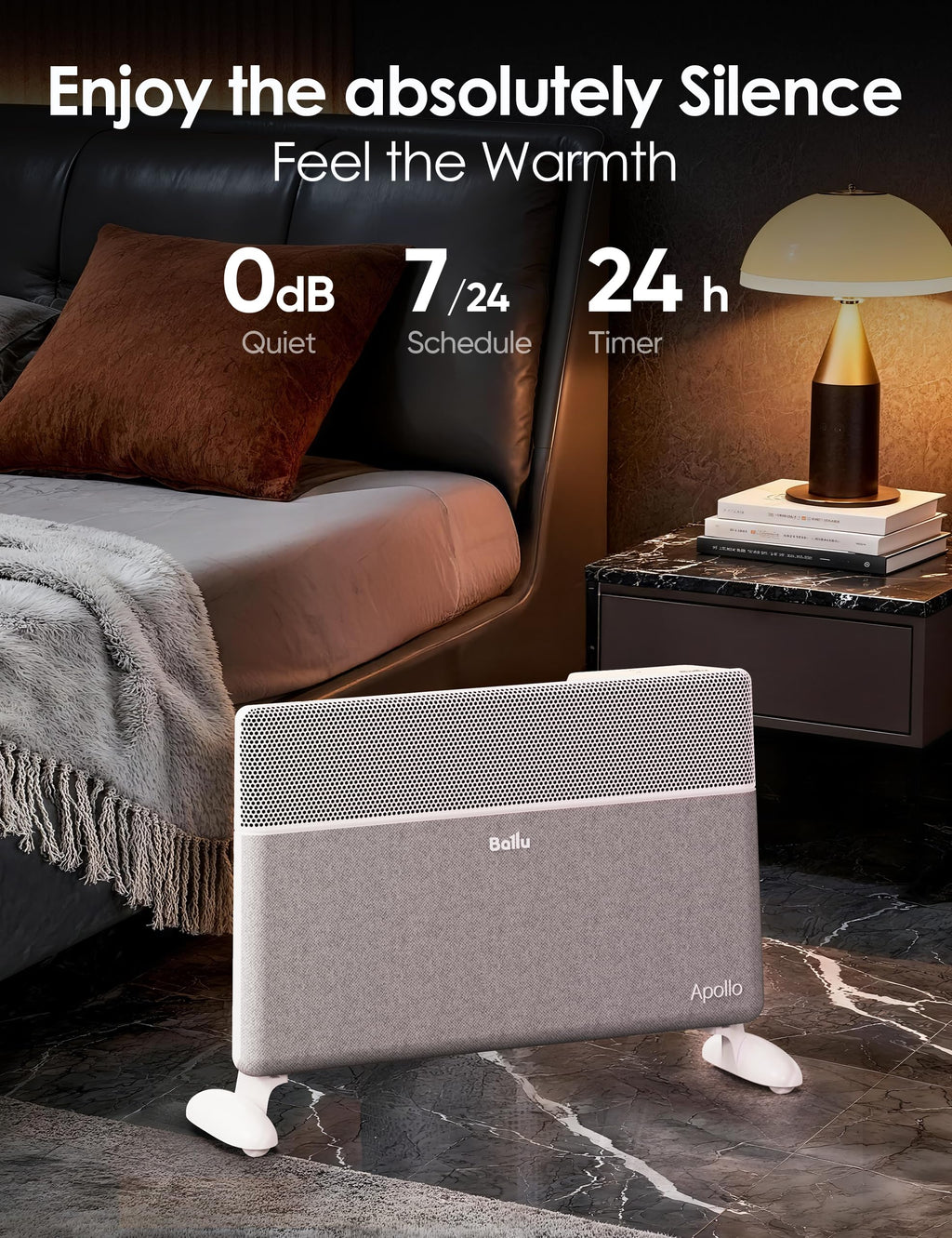 Convection Panel Space Heater for Large Room,Smart Quiet Heater Inverter Energy Efficient for Indoor Use