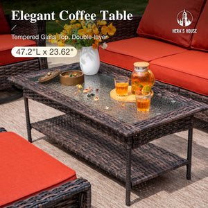 Red Patio Furniture Set, 35