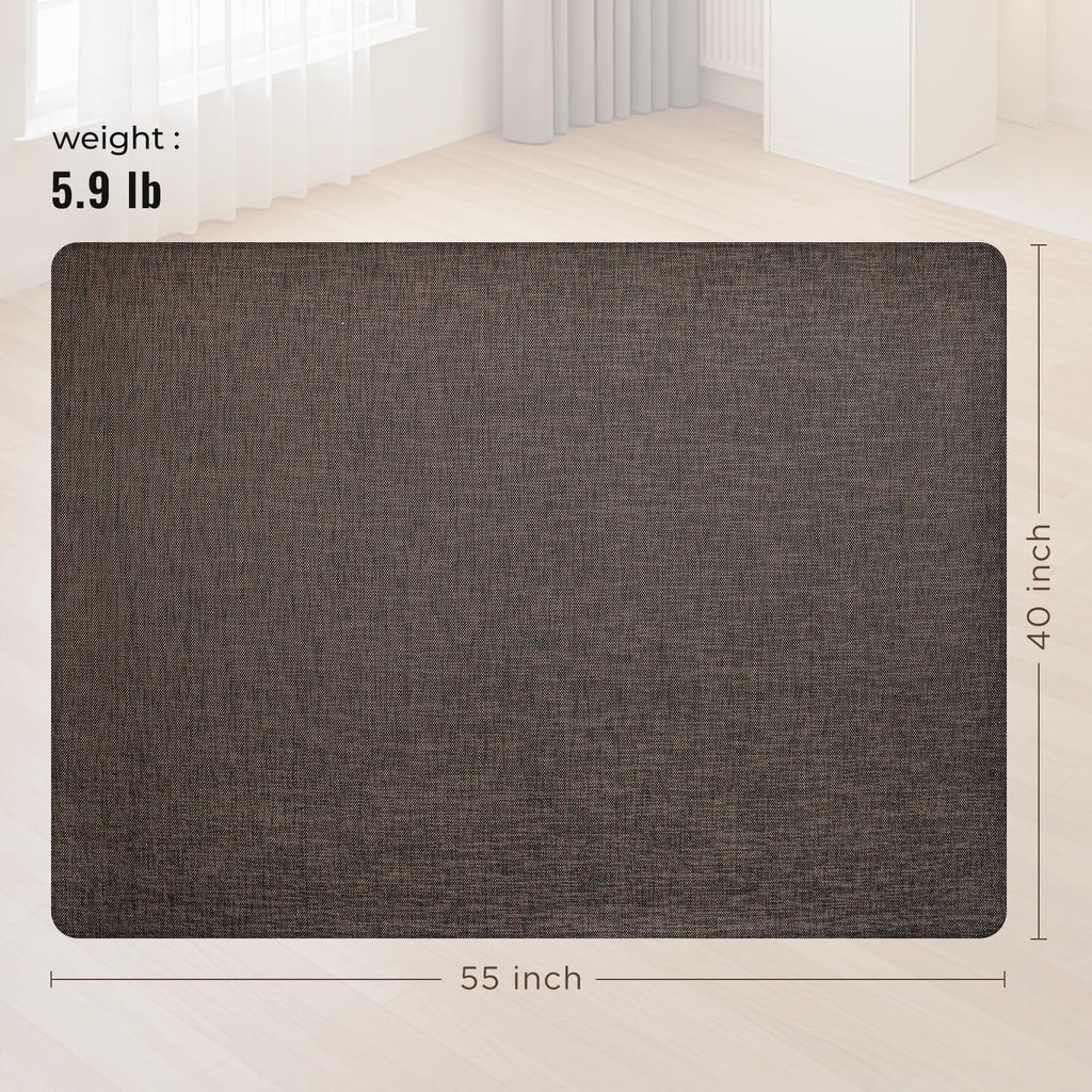 Office Chair Mat,40"x55" Anti-Slip Waterproof Hardwood Floor Chair Mat,Heavy Duty Floor Protector Rolling Chairs for Home Office(Coffee)