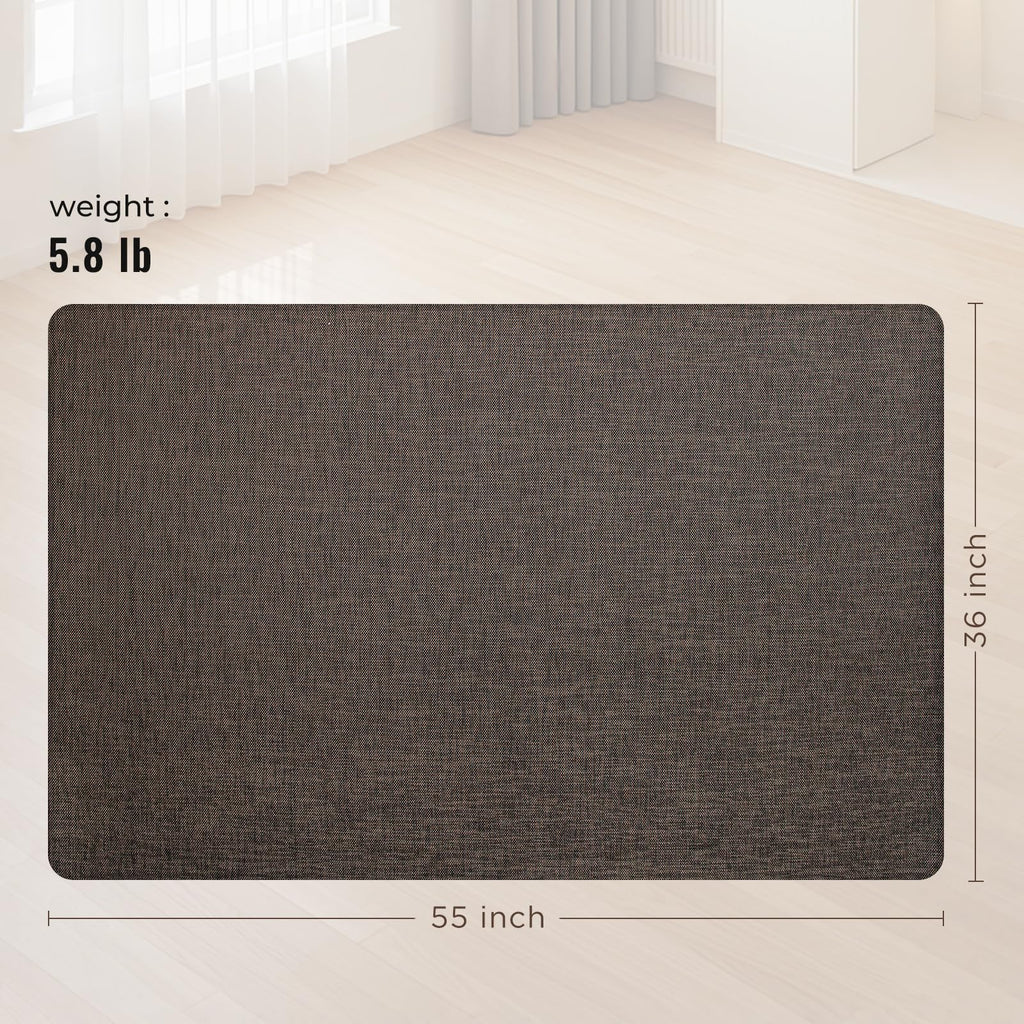 Office Chair Mat,36"x55" Anti-Slip Waterproof Hardwood Floor Chair Mat,Heavy Duty Floor Protector Rolling Chairs for Home Office(Coffee)