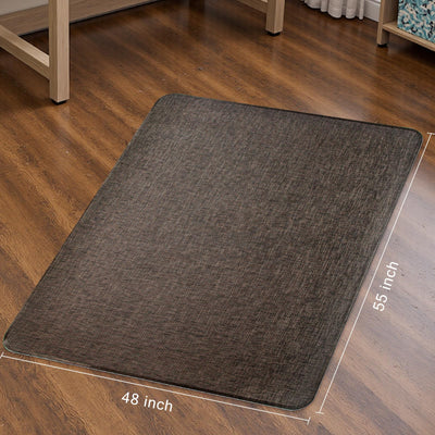Office Chair Mat for Hardwood & Tile Floor,Computer Gaming Chair Mat for Rolling Chairs Non-Curve, Anti-Slip, Heavy Duty Floor Protector for Home Office,Dark Coffee (48