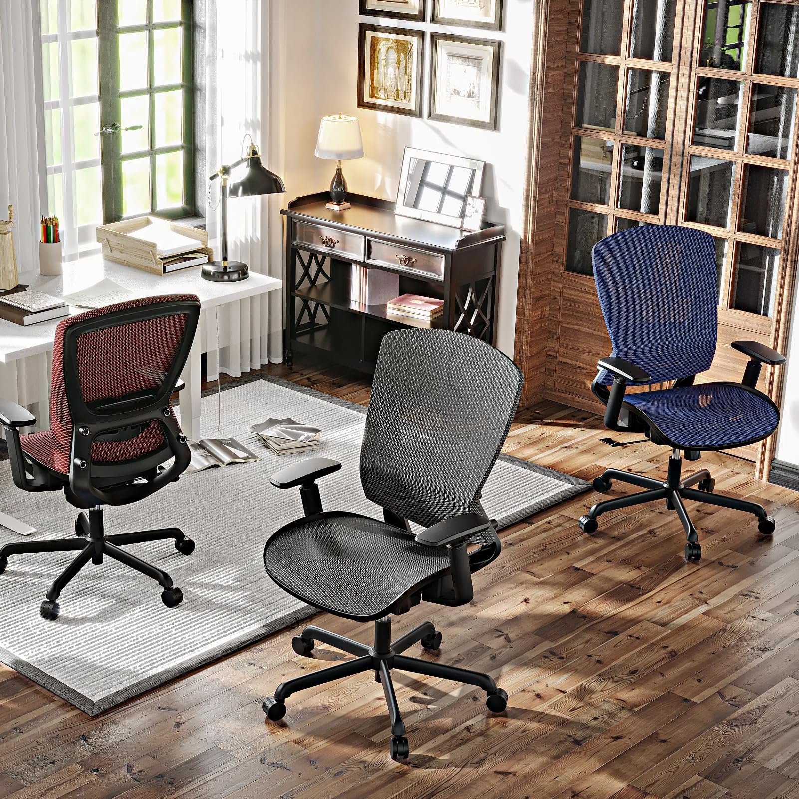 Ergonomic Office Chair | Mesh Computer Desk Chair with Lumbar Support & Adjustable Height