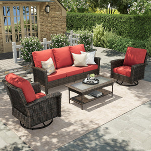 Red Patio Furniture Set, 35