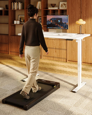 EN1 One-Piece Standing Desk, Electric Adjustable with 4 Memory Presets, 176 LBS Capacity, Stable & Quiet, Seamless Desktop for Home Office & Dual Monitors, 40