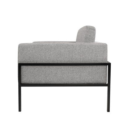 Modern Metal Frame Accent Chair| Home Décor|Accent Chairs for Living Room & Bedroom - Sustainable Gray Woven