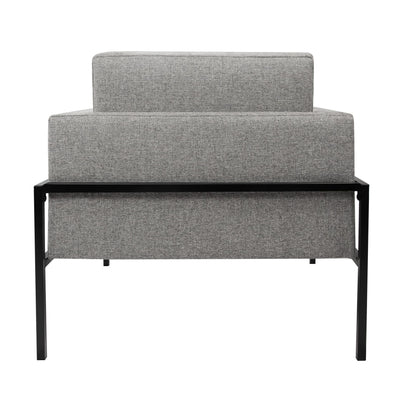 Modern Metal Frame Accent Chair| Home Décor|Accent Chairs for Living Room & Bedroom - Sustainable Gray Woven