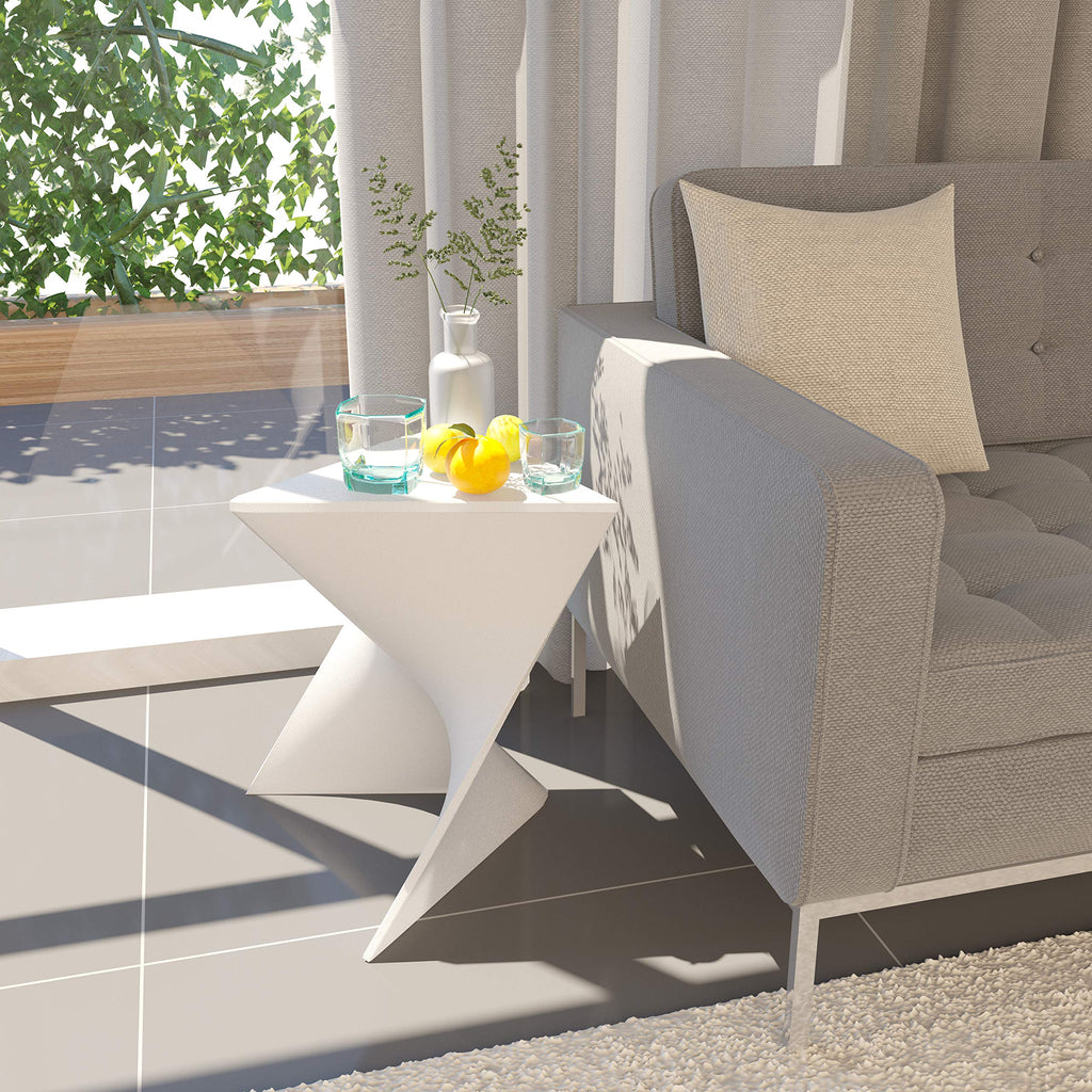 Modern Vanity Side Table, White