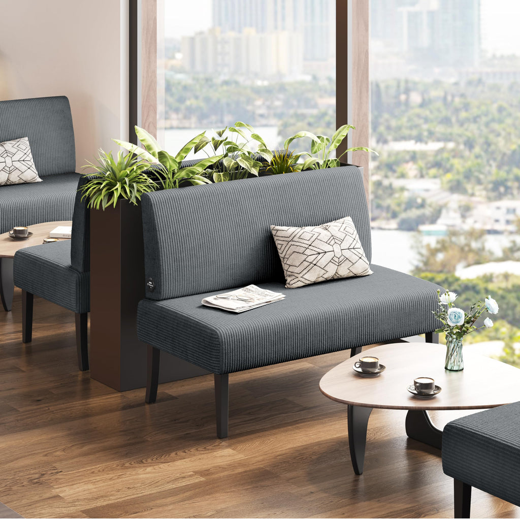 Small Comfy Sofa Mini Loveseat Couch 2-Seater Armless Sofa Chair, Corduroy Fabric & Easy Assembly, for Small Spaces Living Room,Bedroom,Dorm,Office, Dark Grey
