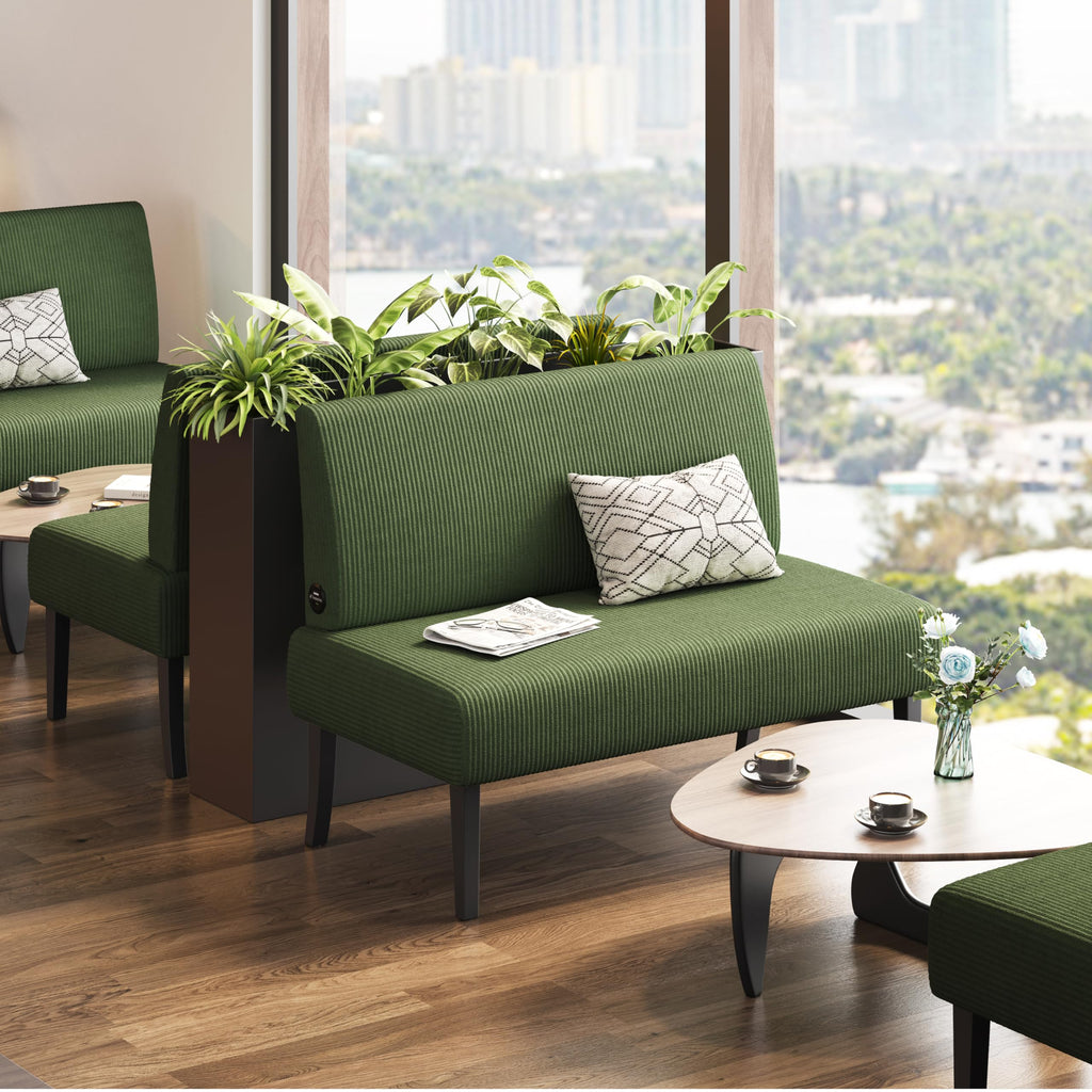 Small Mini Sofa Couch Armless Loveseat Futon for Bedroom, Corduroy Fabric & Easy Assembly, for Small Spaces Living Room,Dorm,Office,Apartment, Green