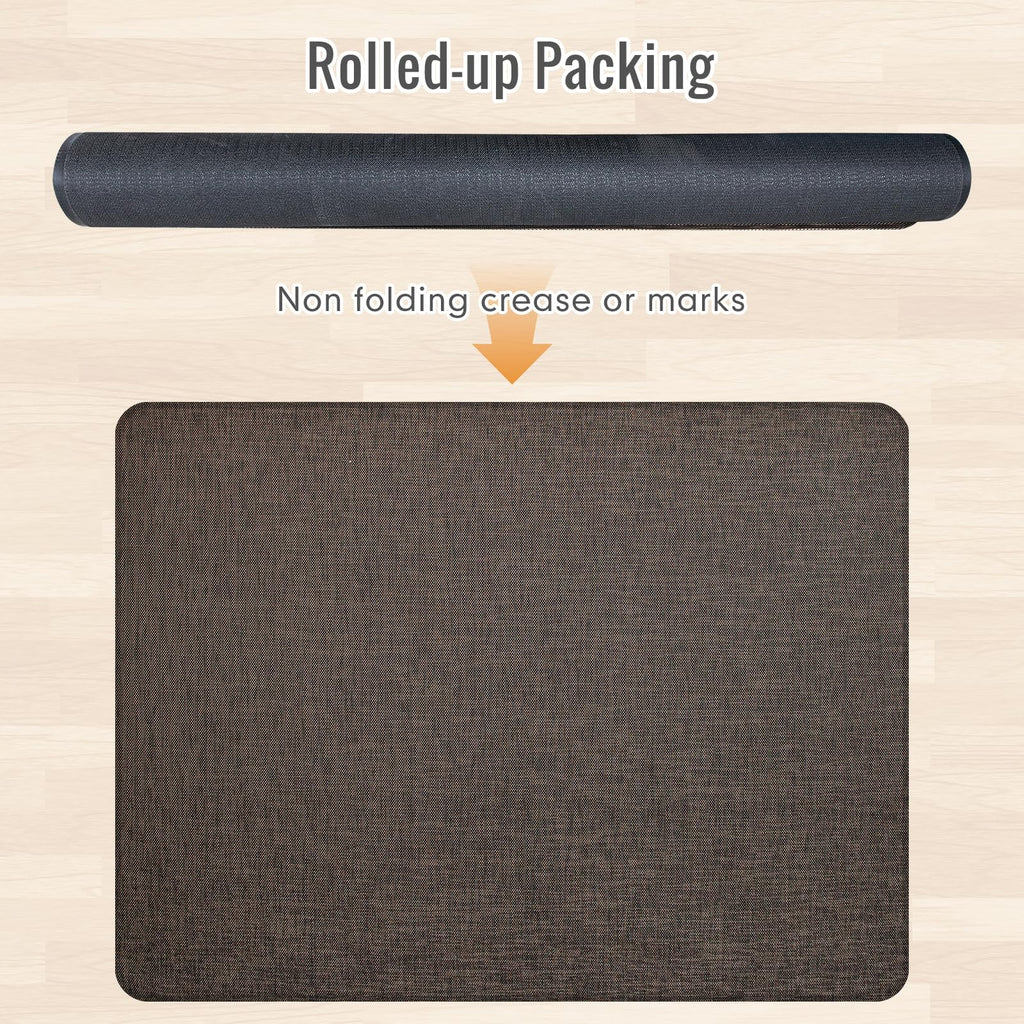 Office Chair Mat,36"x55" Anti-Slip Waterproof Hardwood Floor Chair Mat,Heavy Duty Floor Protector Rolling Chairs for Home Office(Coffee)