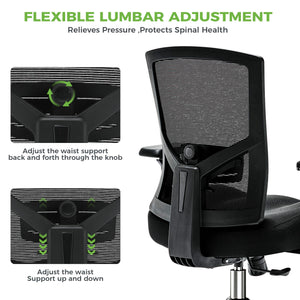 Big and Tall Office Chair 700lbs with Ergonomic W Wide Thick Seat Cushion, Oversized Mesh Desk Chair with Adjustable Lumbar Support, Computer Chair with Upgraded 4D Armrests