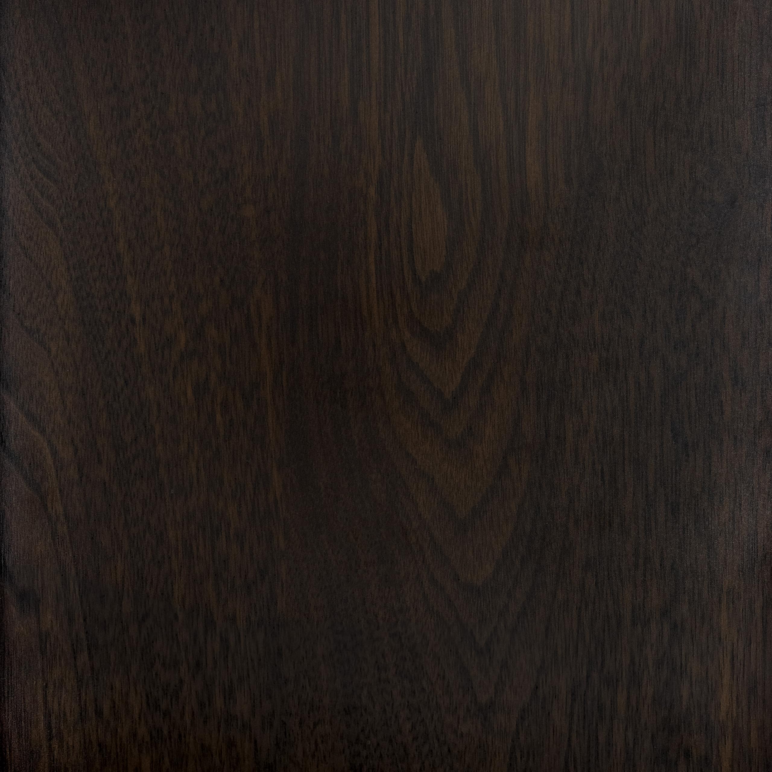 Round Accent Table with Metal Base - Umber Brown