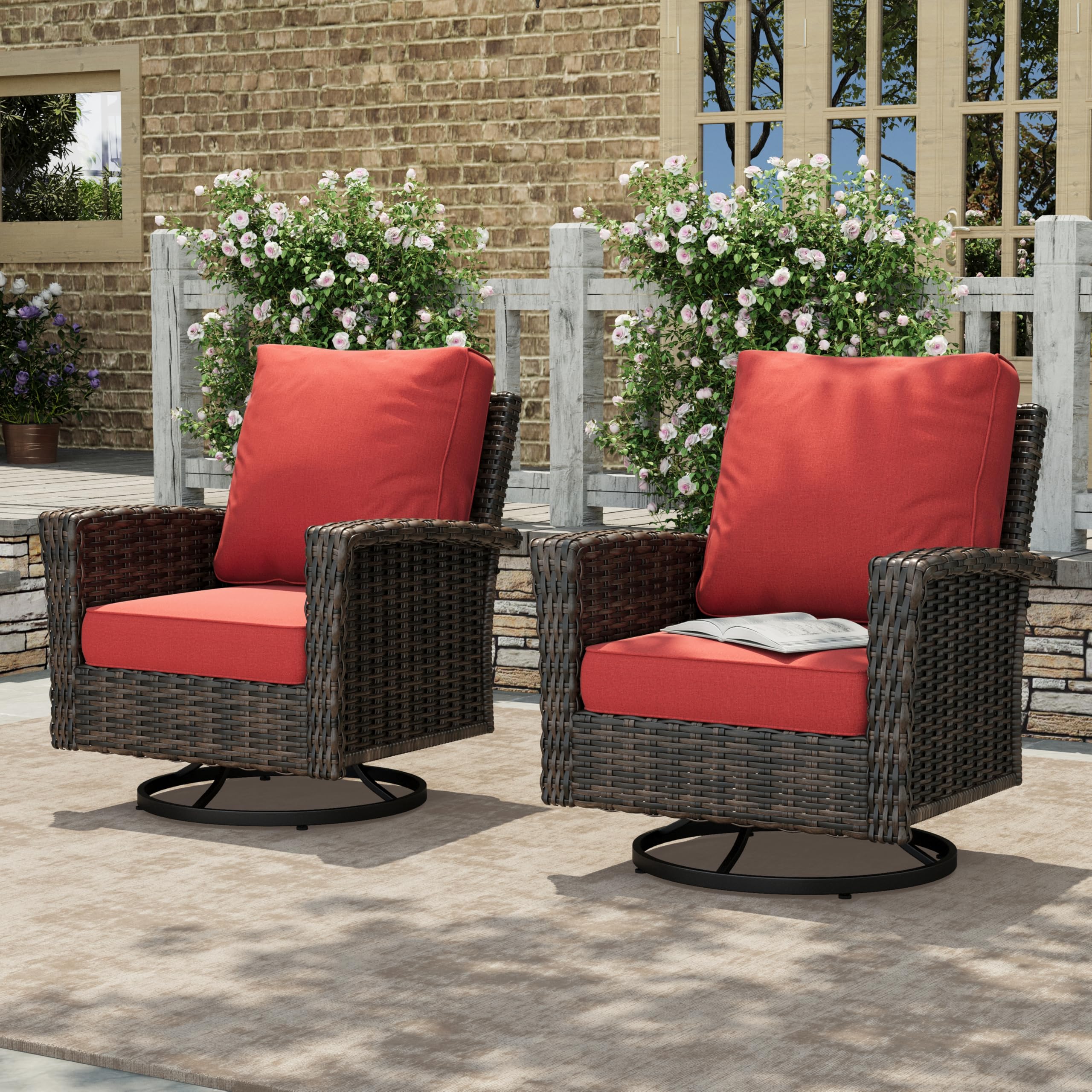 Outdoor Swivel Chairs with 5.5
