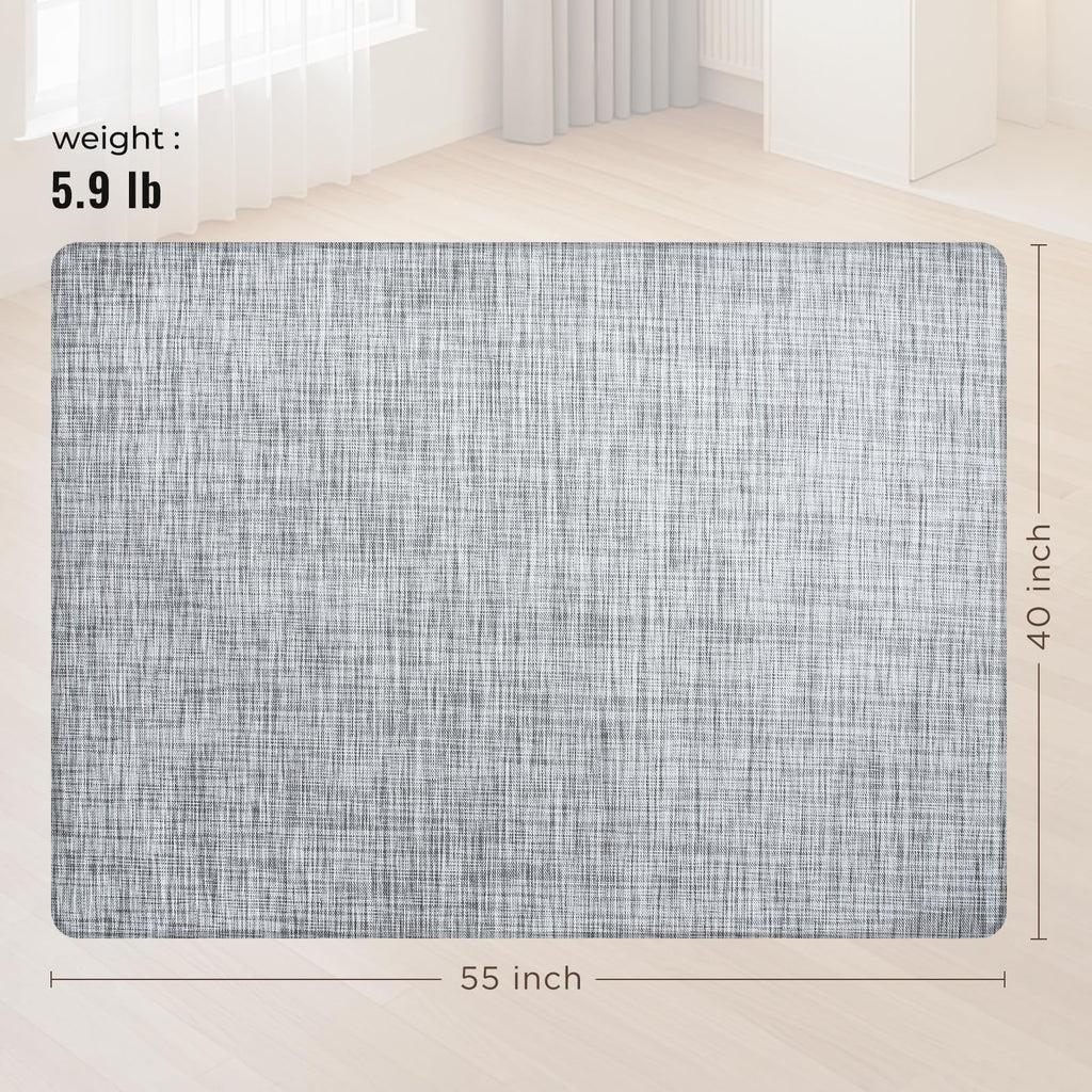 Office Chair Mat,40"x55" Anti-Slip Waterproof Hardwood Floor Chair Mat,Heavy Duty Floor Protector Rolling Chairs for Home Office(Grey)