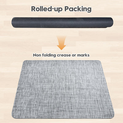 Office Chair Mat for Hardwood & Tile Floor,Computer Gaming Chair Mat for Rolling Chairs Non-Curve, Anti-Slip, Heavy Duty Floor Protector for Home Office,Grey (36