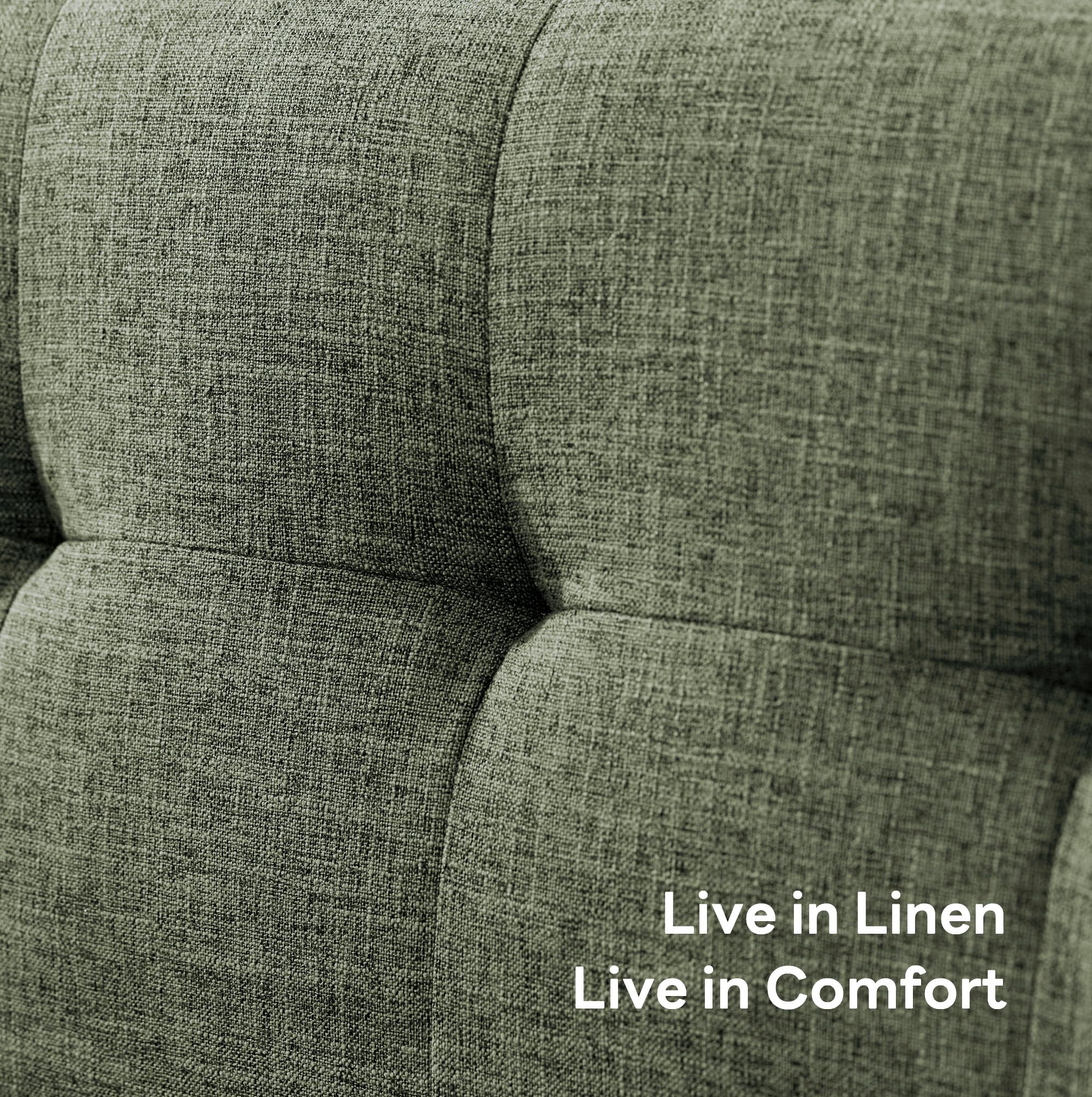 65.2" W Loveseat Sofa, Mid Century Modern Decor Love Seat Couches for Living Room, Button Tufted Upholstered Furniture, Solid & Easy to Install Small Couch for Bedroom Office Apartment, Green