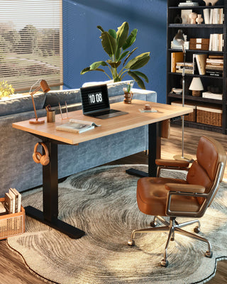 EN1 One-Piece Standing Desk, Electric Adjustable with 4 Memory Presets, 176 LBS Capacity, Stable & Quiet, Seamless Desktop for Home Office & Dual Monitors, 40